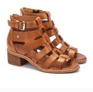 Pikolinos Woman's Blanes Block Heeled Leather Sandals EU 38 US 7-7.5